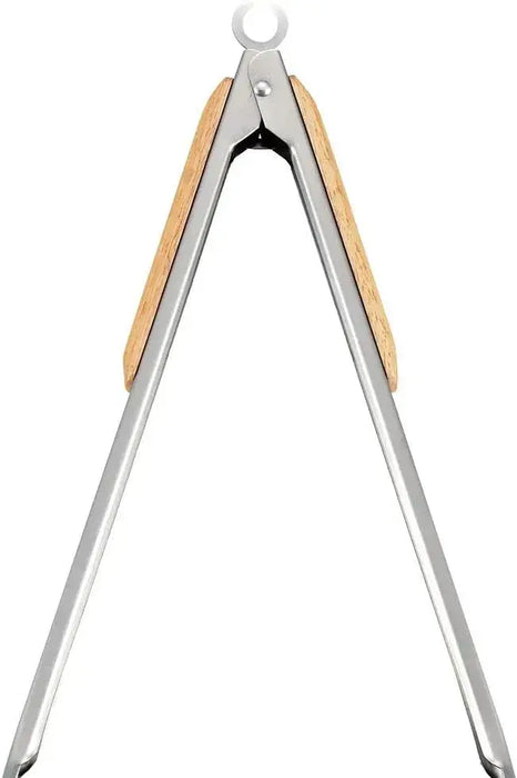 Captain Stag Outdoor BBQ Tongs Charcoal Scissors Wood Grip Stainless Steel