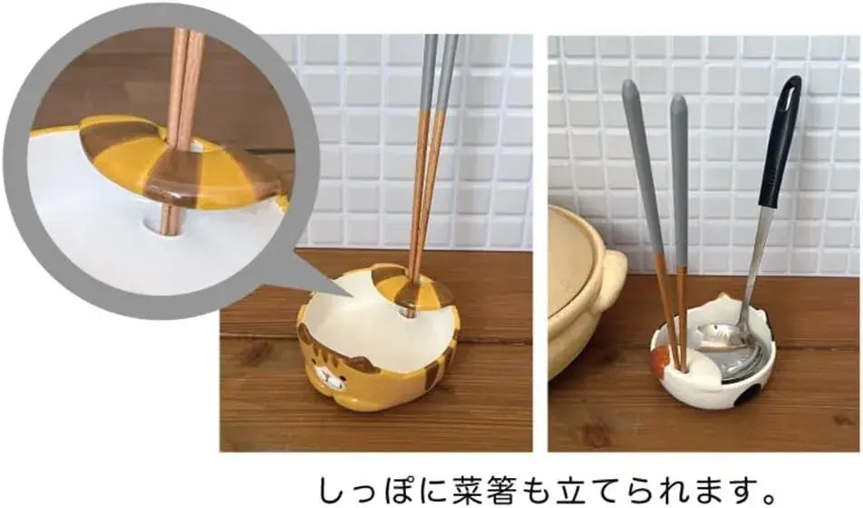 Decole Cat Ball Holder Chopsticks Stand Kitchen Accessory