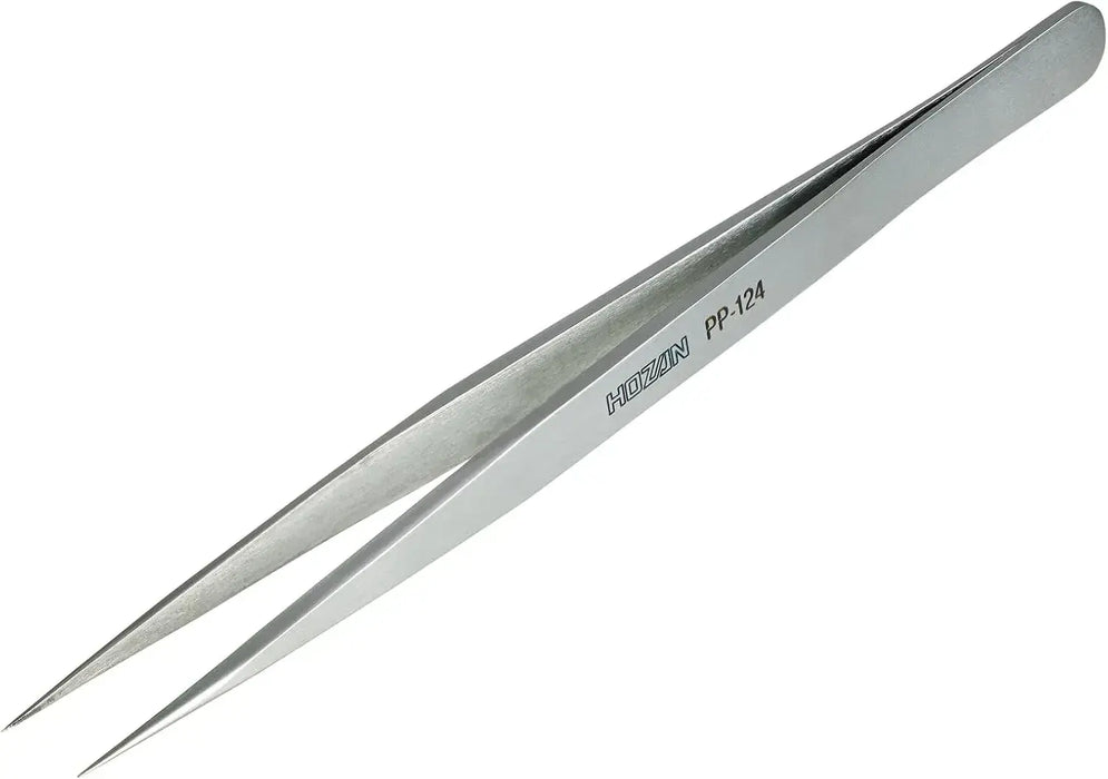 Hozan Titanium Tweezers - Long Pre-Curved - 4962772131244