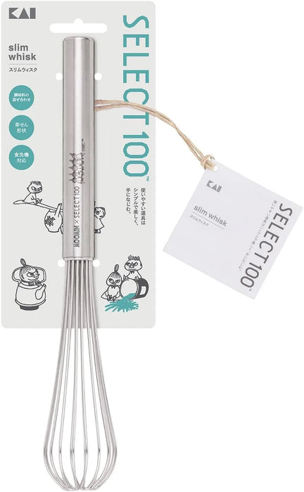 Kai DH3205 Turner Stainless Steel Kitchen Utensil - Slim Moomin Whisk
 - 4901601185911