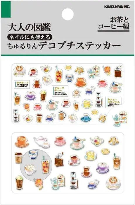 Kamio Japan Chuurin Deco Petit Sticker Sushi Illustration Sticker - Tea & Coffee - 4550432333789