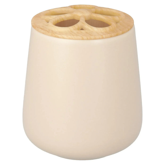 Katazuke Mino Ware Multi Stand Toothbrush Pen Holder - Ivory - 4595058815219