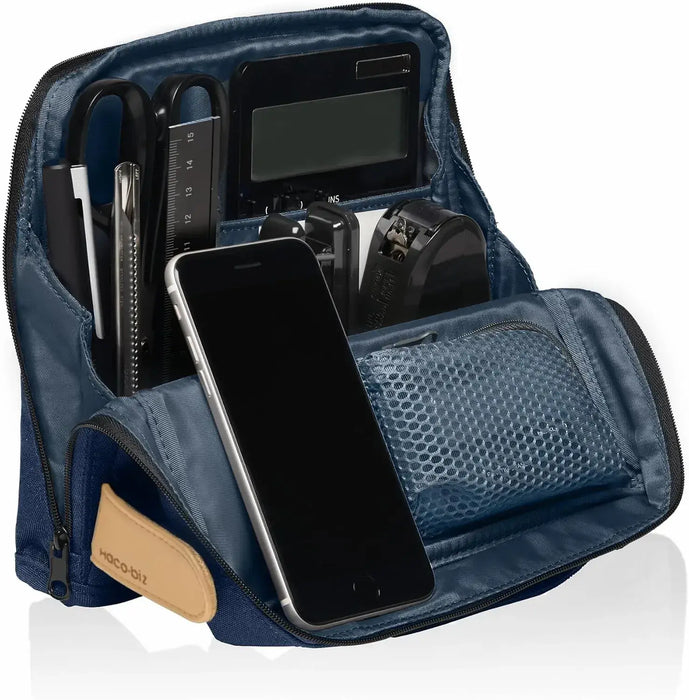 Kokuyo AMBG-SP Stand Tool Pouch Hakobiz Organizer - Indigo Blue - 4901480374369