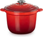Le Creuset Cast Enameled Two-Handed Cocotte Pot 18 Cherry Red Oven Safe Le Creuset - Cherry Red 20cm
 - 0024147330660