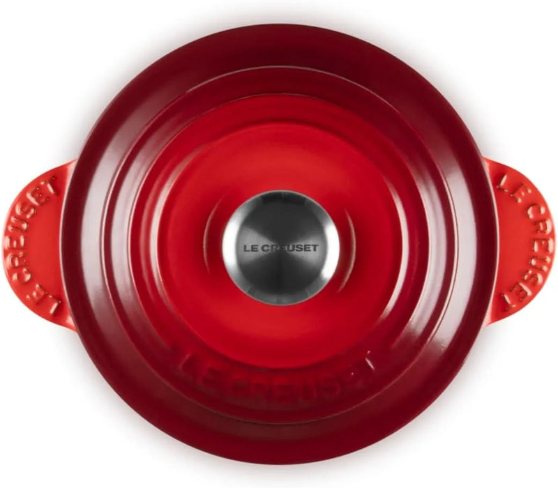 Le Creuset Cast Enameled Two-Handed Cocotte Pot 18 Cherry Red Oven Safe Le Creuset