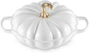 Le Creuset Enamel Cast Iron Pumpkin Blazer 2.75 Qt Olive Dutch Oven Le Creuset - White
 - 0024147340836