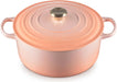 Le Creuset Signature Round Casserole with Lid 11 Inch Induction Compatible Le Creuset - Peach
 - 0024147337720