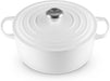 Le Creuset Signature Round Casserole with Lid 11 Inch Induction Compatible Le Creuset - White
 - 0024147262572