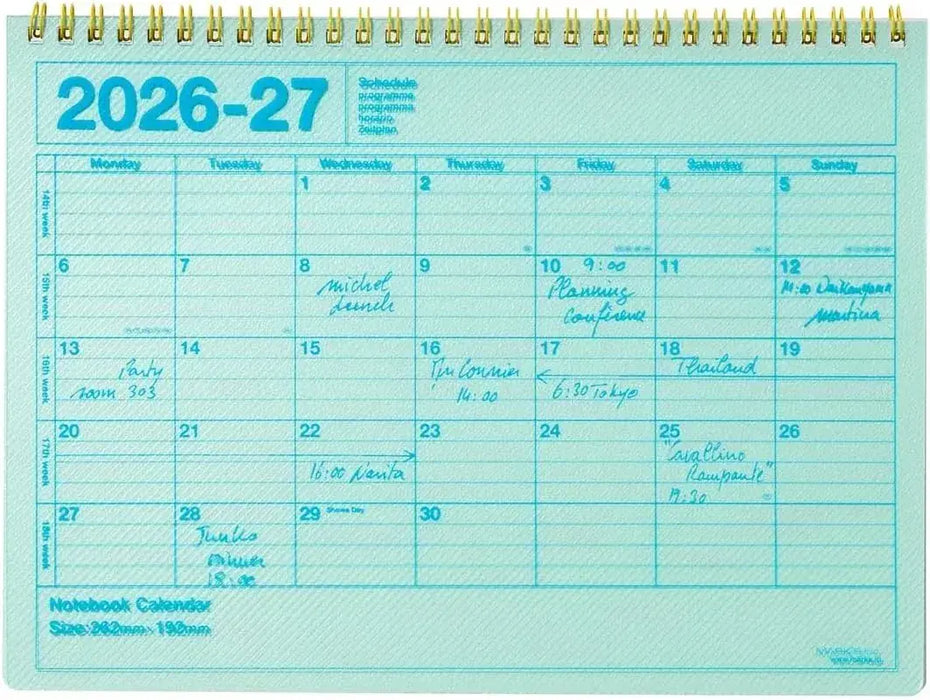 Mark's 2026 Planner Schedule Book Monthly Calendar Notebook - Pearl Mint - 4550045160345