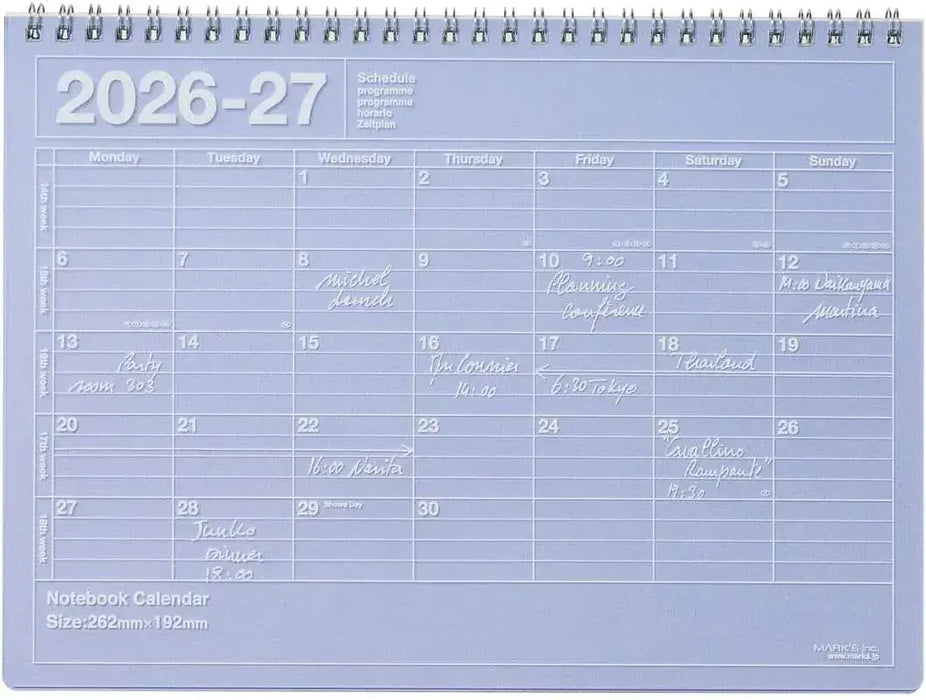 Mark's 2026 Planner Schedule Book Monthly Calendar Notebook - Purple - 4550045160338