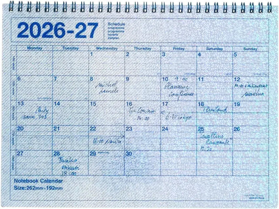 Mark's 2026 Planner Schedule Book Monthly Calendar Notebook - Multicolor - 4550045160291