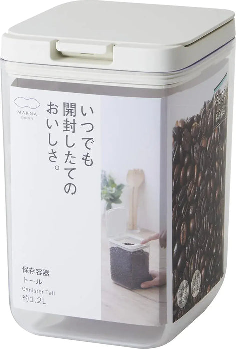 Marna Plastic Kitchen Storage Container Moisture Resistant - White Tall - 4976404276326