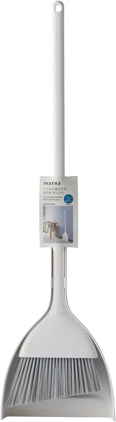 Marna Slim Freestanding Broom and Dustpan