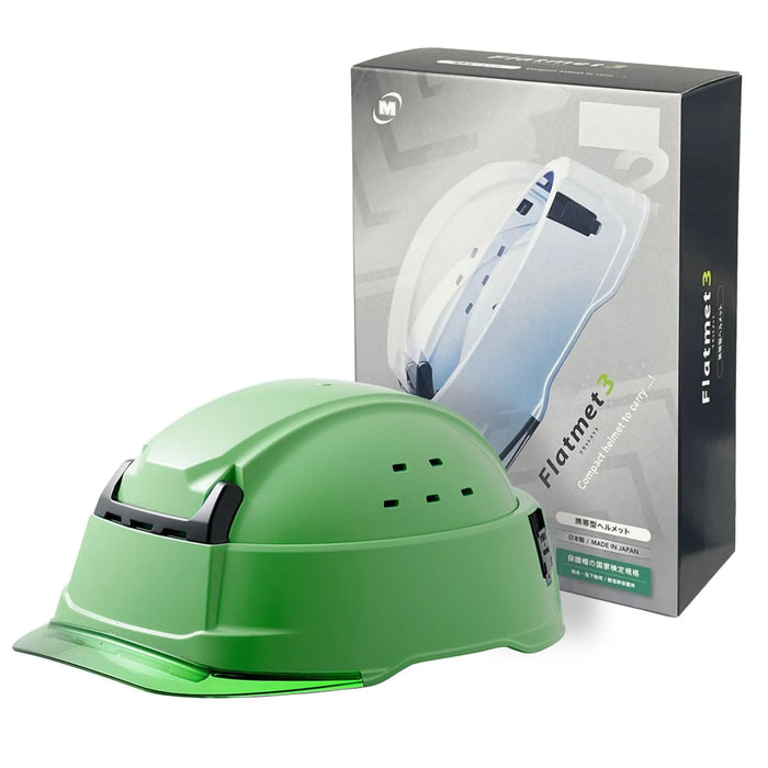 Midori Anzen SCT29B Flat Mate 3 Folding Portable Helmet ABS - Green
 - 4548890787145