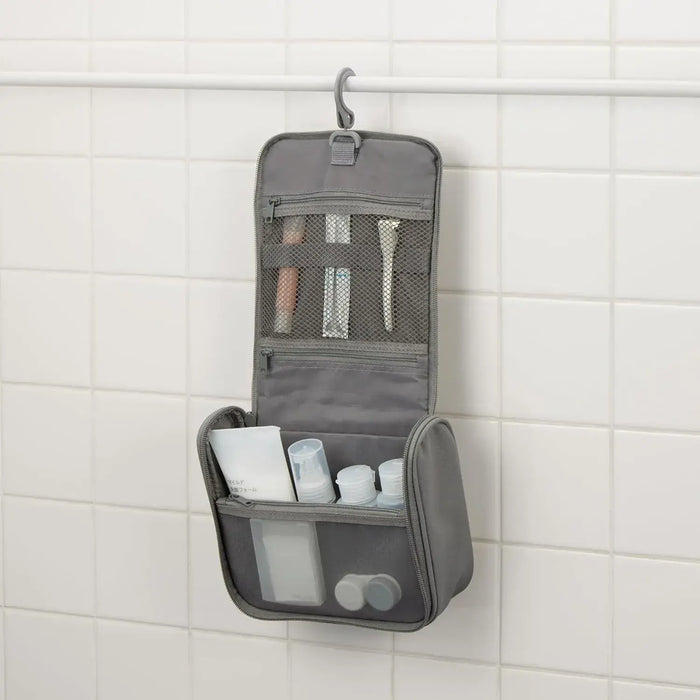 Muji Polyester Hanging Toiletry Case Medium Gray