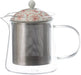 Nishi Kai Toki Glass Teapot with Stainless Steel Infuser - Big Flower Basket - 4965451204994