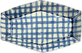 Nishitomi Hand Painted Blue Checker Hexagonal Plate