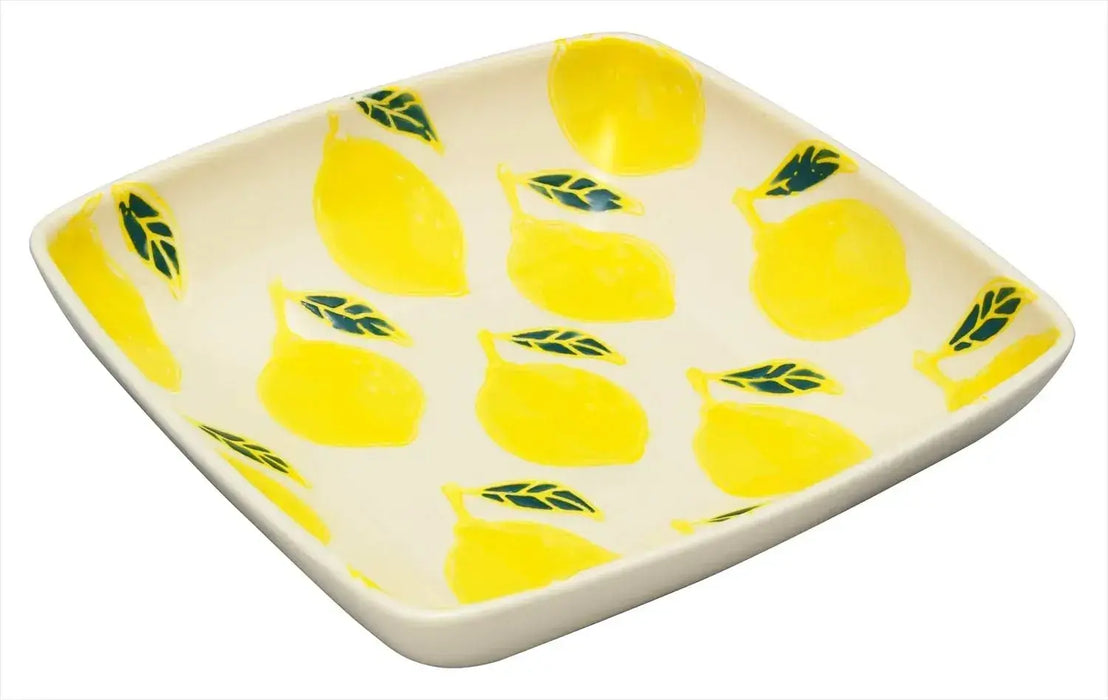 Nishitomi Hasami Ware Fruit Oval Plate - Lemon 04 Square Pot - 4534891472630