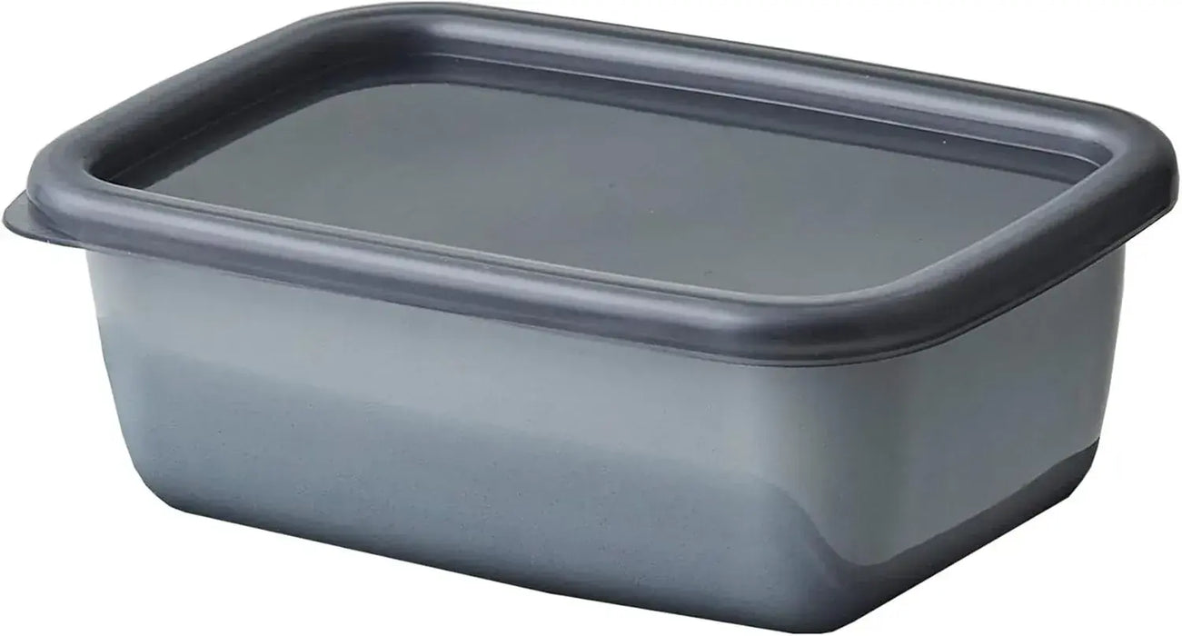 Noda Horo GS-L Enameled Heat Resistant Storage Container with Lid - Rectangular Deep M - 4976045077153