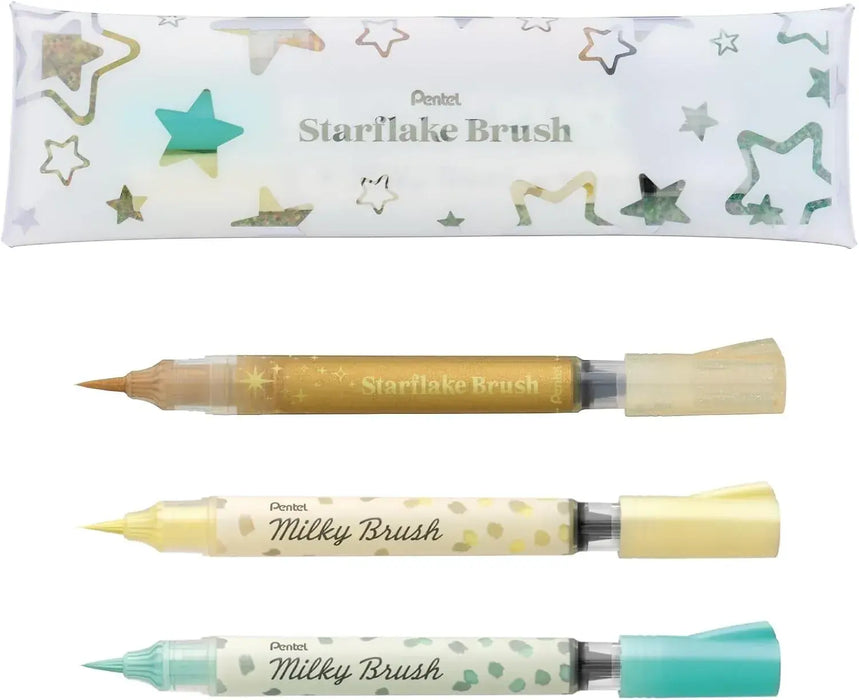 Pentel Color Brush Pen Brush Pen - Milky Set 2 Limited - 4902506430809