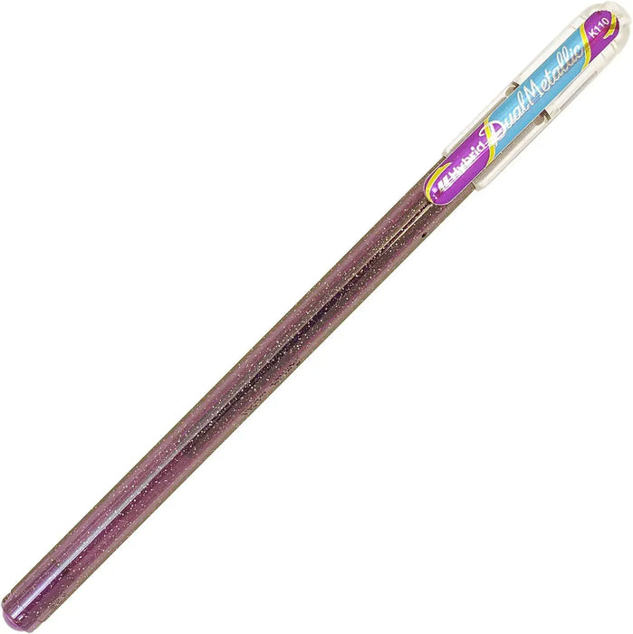 Pentel Glitter Pigment Ballpoint Pen Hybrid Dual Metallic Blue