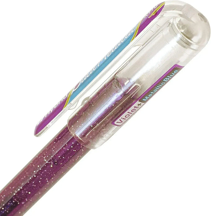 Pentel Glitter Pigment Ballpoint Pen Hybrid Dual Metallic Blue