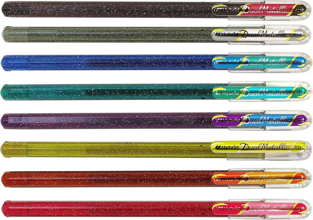 Pentel Hybrid Dual Metallic Glitter Ballpoint Pen 1.0mm Blue
