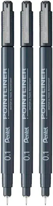 Pentel S20P1AD Water Based Pen Black Set of 3