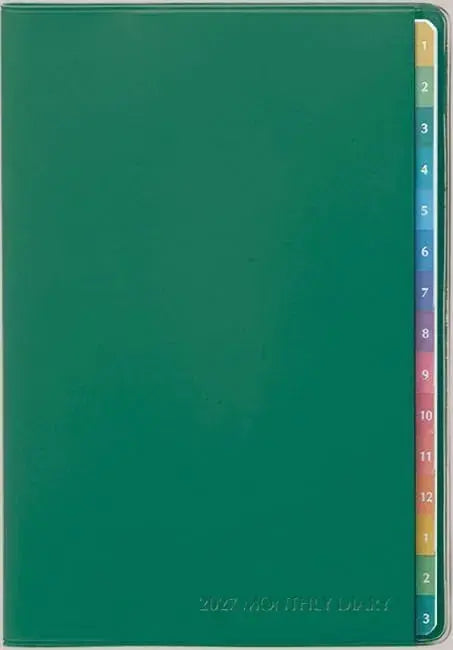 Raymay Fujii Color Index Monthly Diary Notebook - Green - 4902562522975