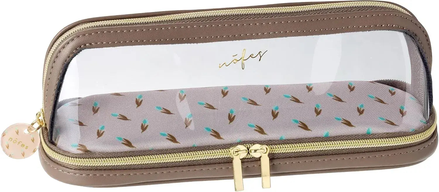 Raymay Fujii Noves 2 Layer Pen Pouch - Mocha Brown - 4902562520841