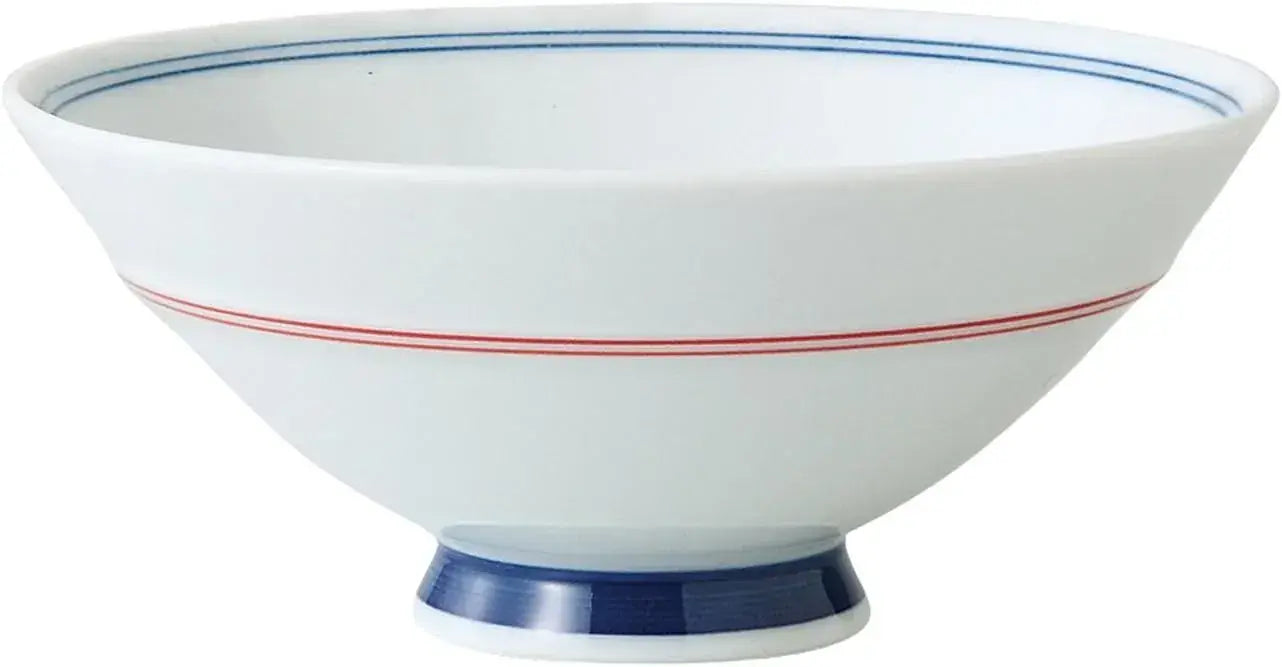 Saihaitoki Hasamiyaki Yumemichi Rice Bowl - Medium Red - 4965451992686