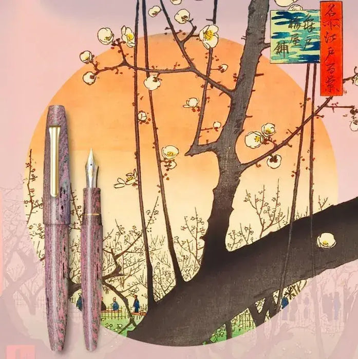 Sailor Pen Ebonite Fountain Pen Plum Blossom Nib Medium Point