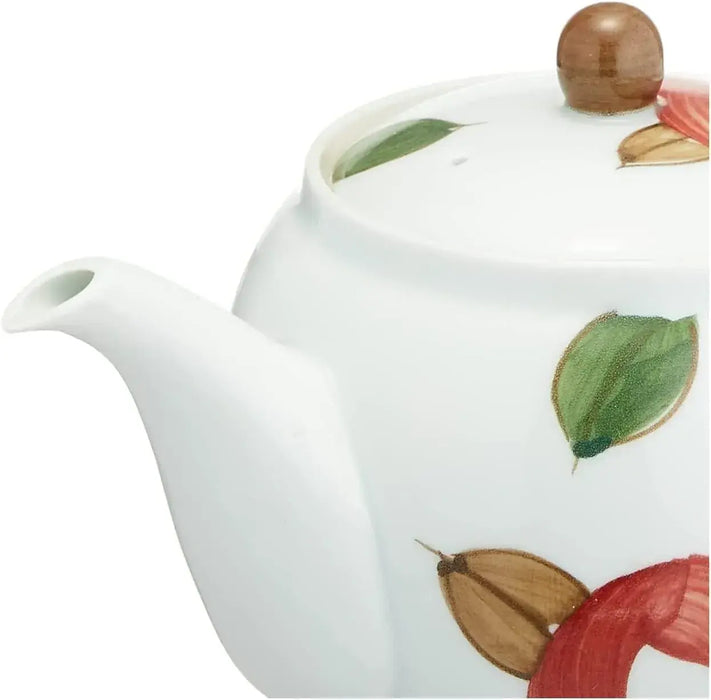 Seikai Toki Hasami Ware Camellia Pattern Tea Pot