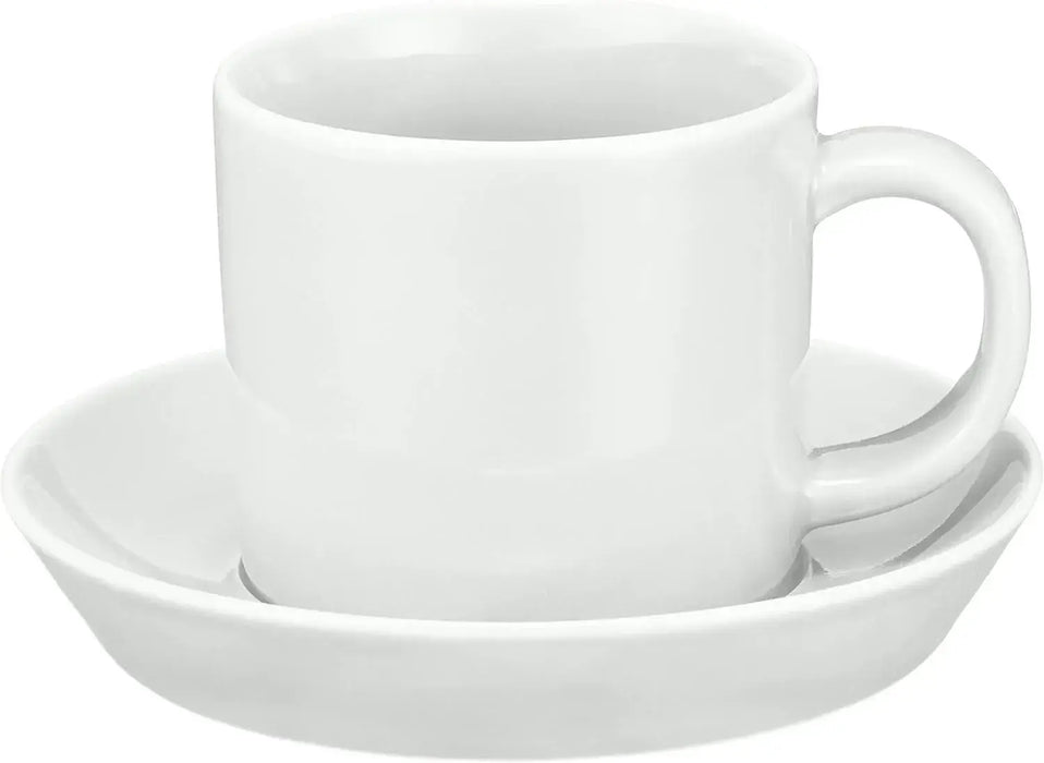 Seikai Toki Hasami Ware Common Demitas Cup and Saucer - White - 4965451182872