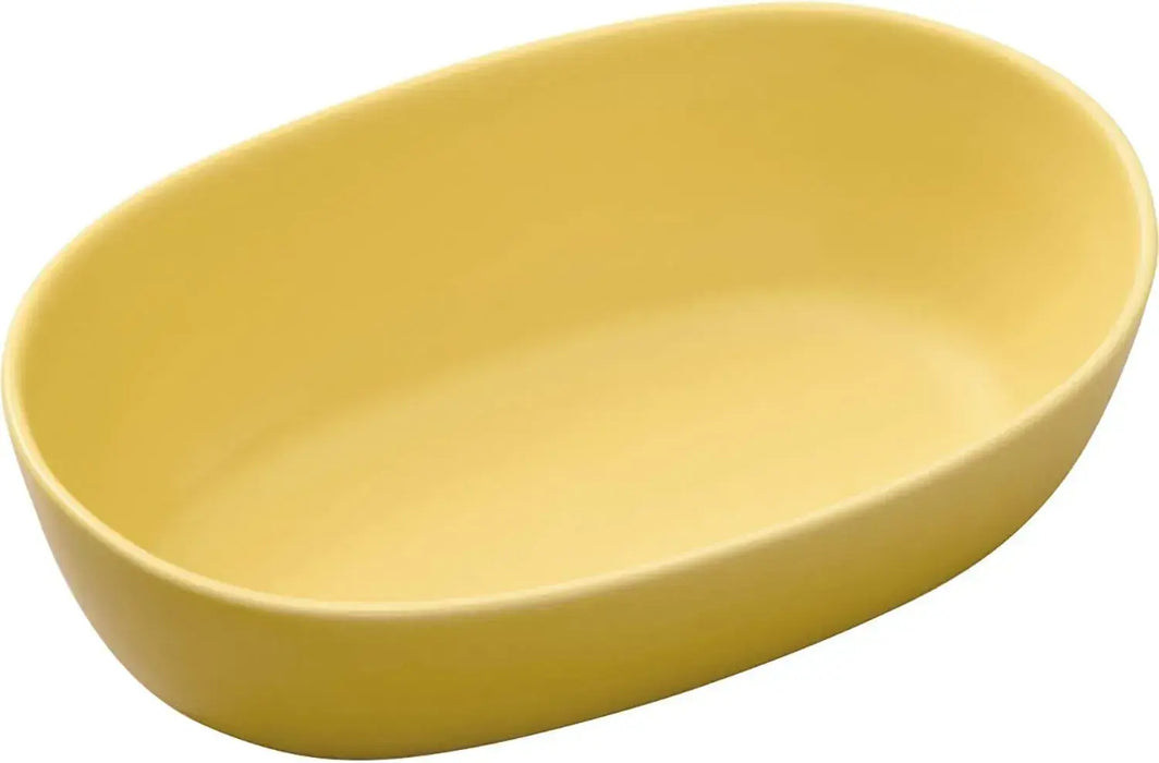 Seikai Toki Hasami Ware Essence Oval Bowl - Yellow M - 4965451144658