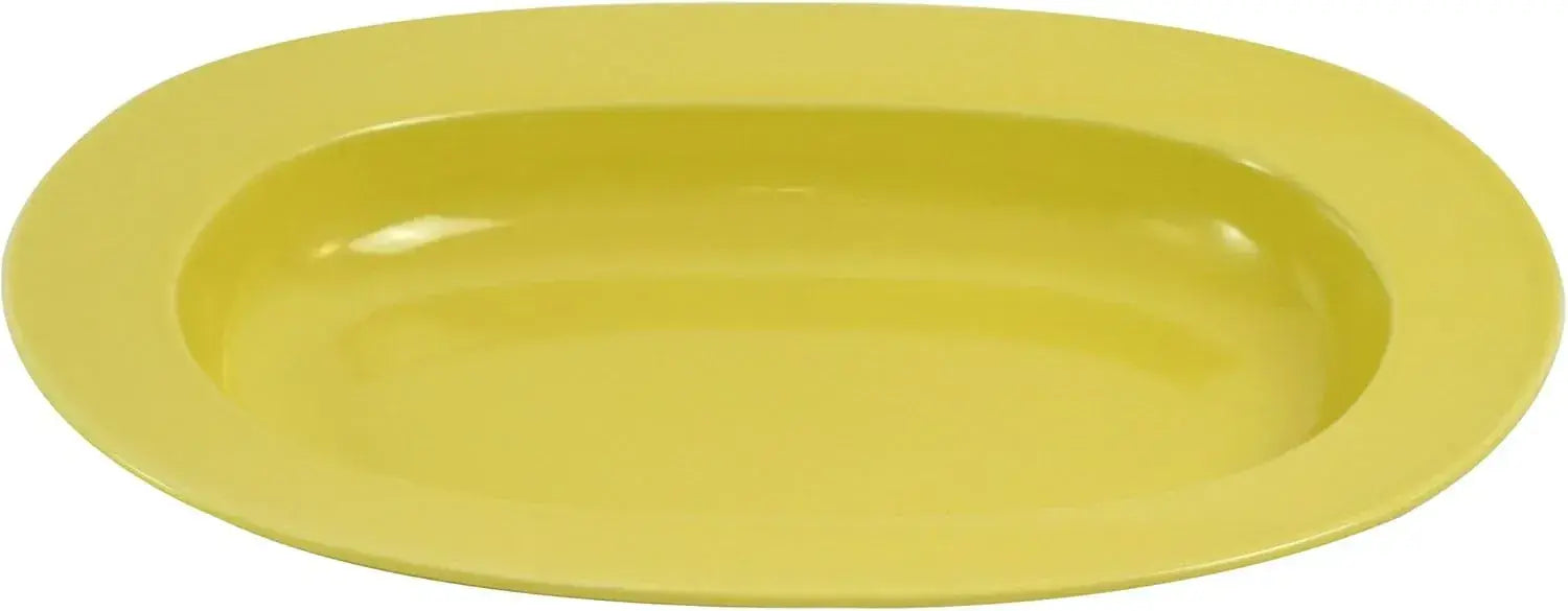 Seikai Toki Hasami Ware Essence Oval Bowl - Yellow Pasta Plates - 4965451144634