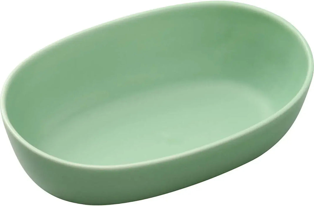 Seikai Toki Hasami Ware Essence Oval Bowl - Green M - 4965451144696