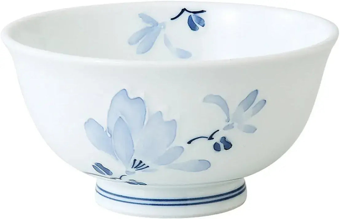 Seikai Toki Hasami Ware Rice Bowl Flower Pattern - Large - 4965451730370