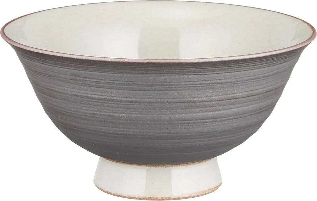Seikai Toki Hasami Ware Rice Bowl - Black Ceramic - 4965451740003
