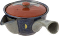 Seikai Toki Hasami Ware Yumono Hand Owl Pattern Dish - Small Blue Red Teapot - 4965451839691