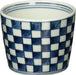 Seikai Toki Hasami-yaki Soba Cup Chopsticks Holder - Checkered Pattern - 4965451394893