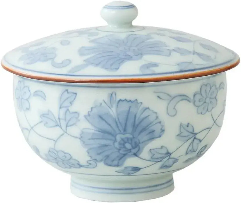 Seikai Toki Lidded Sencha Tea Cup - Ancient Arabesque - 4965451988054