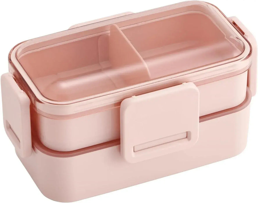 Skater 2-Tier Lunch Box Dishwasher and Microwave Safe Made in Japan - Pink 600ml - 4973307725999