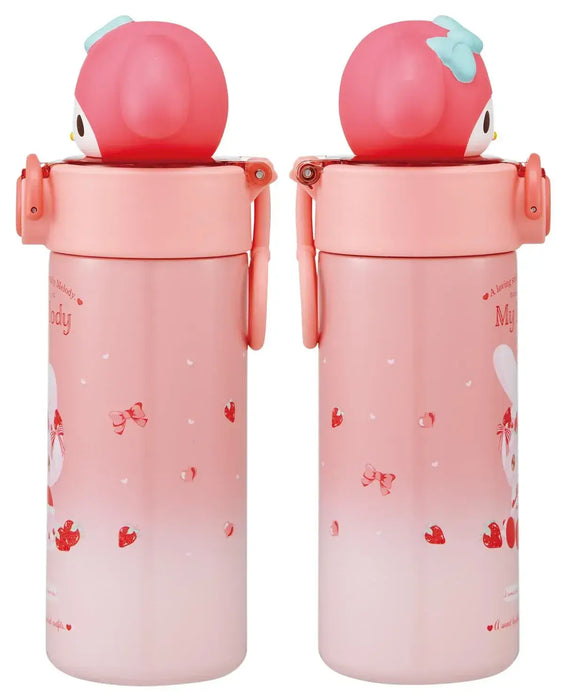 Skater Sanrio Stainless Steel Mascot Straw Bottle