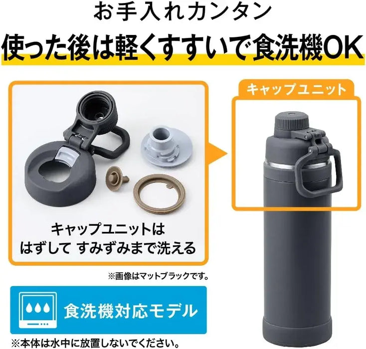 Thermos Vacuum Insulated Sports Bottle 1.5L Matte Black