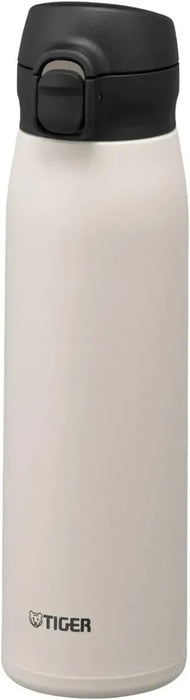 Tiger One Push Stainless Steel Water Bottle - 600ml White - 4904710453506