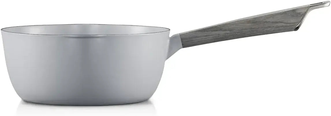 Vermicular Yukihira Cast Enamel Snow Flat Pot Japanese Cookware - 16cm Oyster Gray - 4582693929418