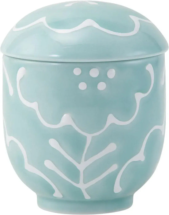 West Sea Pottery Hasamiyaki Soba Cup Mug - Light Blue Steamer Bowl - 4965451247311