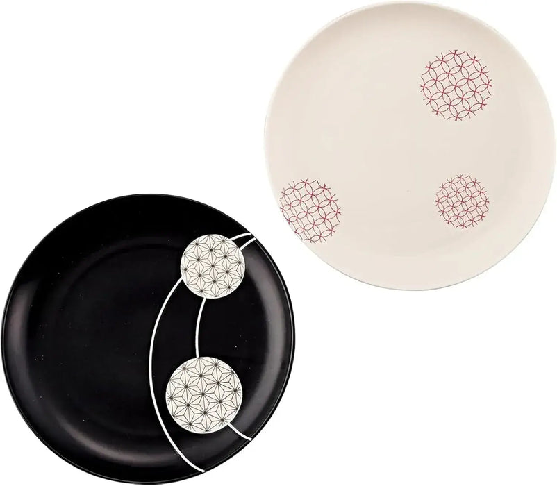 Yamaka Chiiwaa Character Ceramic Plate - Black, White - 4979855118597