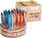 Zebra Gel Ballpoint Pen 0.5mm 48 Colors with Cake Shape Holder Set